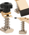 4 Piece Mini Hold Down Clamp Kit For CNC Routers Ideal For Woodworking And Metalworking Compatible With 3018 Series Machines Like 3018 Pro Max And 3018 Pro Ultra Compact 65mm clamp with spring base and black knob