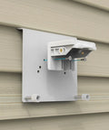 Slick No Drill Vinyl Siding Mount Clip For Eufycam S4 Security Camera, heavy duty plastic bracket mounted on vinyl siding.