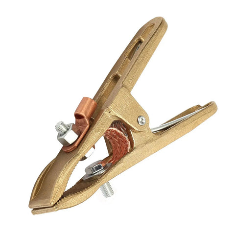 Premium 500 Amp Brass Welding Ground Clamp With A-Shape Grip And Reliability For Auto Shops And Oil Rig Jobs. Solid design.