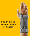 Deluxe Wrist Stabilizer For Right Hand, Adjustable Straps, Breathable All Day Comfort, Palm Support, Ideal For Injury Recovery