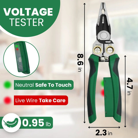 8 In 1 Wire Stripper With Voltage Tester And Crimping Tool For Electricians All In One Wire Cutter And Electrical Tester Set