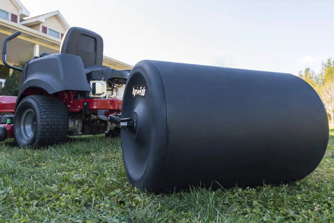 18 By 24 Inch Poly Lawn Roller For Push Or Tow Black Built Tough Yard Roller With 250 Lb Water Capacity When Full