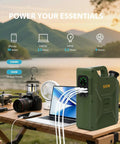 Portable Power Station 500Wh Lifepo4 Solar Generator With 500W Pure Sine Wave AC Outlet And 60W USB C PD Quick Charge For Camping Rv And Home Blackouts Hella Reliable Emergency Backup on wooden table outdoors.