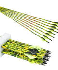 Carbon Hunting Arrows For Compound And Recurve Bow, 28 Inch Shafts With 300 340 350 400 Spine, Practice Target Arrows Pack Of 12