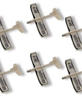 Balsa Wood Airplane Glider Kit Pack Of 6 For Kids displayed on a white background, showcasing lightweight balsa construction.