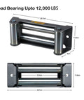 Winch Roller Fairlead 10 Inch Four Way Universal Mount Cable Guide Heavy Duty Beefed Up For SUVs And Trucks, side view