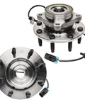 4WD Front Wheel Bearing Hubs Assembly For Silverado 2500 HD Sierra 3500 Avalanche Suburban Yukon XL 2500 Hummer H2 Replacement Kit 4x4 Models Only Heavy Duty Upgrade With Easy Install Beefed Up 4x4 Ready