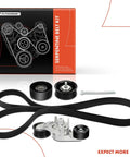Serpentine Belt Drive Kit For Ford F Series Super Duty 2003 Through 2007 6 0L V8 With Single Alternator Belt Included Fits F250 F350