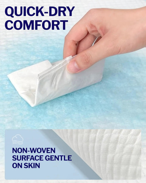 Top Shelf Heavy Duty Disposable Bed Pads 36 By 30 Inch six layer ultra thick underpads with quick-dry non-woven surface.