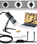 1080P Handheld Digital Microscope With 50X To 1000X Magnification, On The Go Portable USB Microscope With Adjustable Stand, 4 In 1 Cable Connection For iPhone Android Mac Windows PC, Great For Hobbyists And Fieldwork, adjustable LED lights