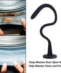 Keep Front Load Washer Door Open With Magnetic Door Prop And Flexible Hose, No-Fuss Setup, Black, Fits Most Washers And Dryers