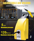 Hot Steam Cleaner 3000W Heavy Duty High Pressure Industrial Washer For Kitchen Car Detailing, yellow unit with adjustable air volume.