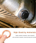 12 Pack Differential And Transfer Case Crush Washer Kit with corrosion-resistant copper washer and car drain plug