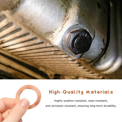 12 Pack Differential And Transfer Case Crush Washer Kit with corrosion-resistant copper washer and car drain plug