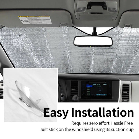 Funny Windshield Sun Shade For Cars Keeps Your Ride Cool Blocks UV Rays Waterproof Polyester With Bubble Aluminum Film