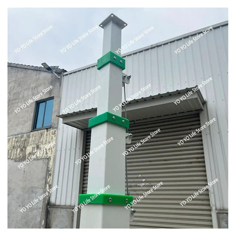 Heavy Duty Telescopic Lifting Mast With Manual Hand Crank Winch For Site Lighting and Rigging Adjustable height with modular build.
