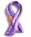 Beefy Heavy Duty Round Slings For Aerial Lyra Hoop Rig And Aerial Silks Polyester Spanset Lifting Sling 5300 Lb Vertical Capacity 4240 Lb Choker 10600 Lb Basket Purple 3 Ft showing folded purple sling