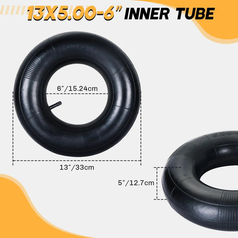 Heavy Duty 13x5.00-6 Inner Tube With TR13 Valve Stem For Go Karts And ATVs Exact Replacement For Razor Dirt Quad V1 To V18