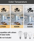 Four Light Semi Flush Mount Ceiling Light Fixture Two Pack Matte Black With E26 Base Modern Farmhouse Style color temperature