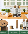 Kick The Lid Shuffle With Premium Solid Wood Mason Jar Organizer, 2 Pack Canning Rack, Stress Free Storage For Regular And Wide Mouth Rings.