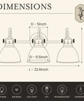 Dimensions of Black Vanity Light With Three Fixtures For Farmhouse Bathroom Over Mirror Rustic Vintage Style Wall Lights.