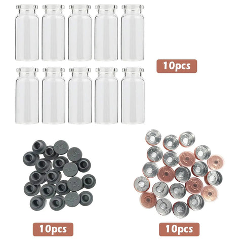 Easy Grip 20mm Manual Crimper Hand Sealing Machine For Aluminum Caps Including 10 10ml Vials Stoppers And Caps