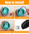How to install Six Pack Water Bottle Sealing Ring Replacements For FreeSip 24oz 25oz 32oz And 40oz Lids Gaskets Leak Proof Kit With Durable O Ring Seals For No Spill Hydration, silicone seal steps