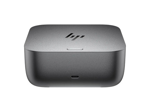 Premium Thunderbolt 4 Ultra Docking Station With 180W Power Delivery For Laptops Desktops top view with sleek gray finish.