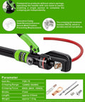 Heavy Duty Hydraulic Wire Rope Crimping Tool for Stainless Steel Cable 1/8 In and 3/16 In 8 Ton Hand Crimper With Swaging Tool Cable Cutter