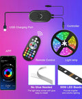 Lit RGB TV Backlight Strip 13.2ft For 32 To 65 Inch TVs RGB LED Lights Behind Screen App Remote Control Music Sync Easy Install