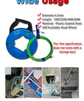 Professional 32 Ft Fish Tape Wire Snake for Electrical Installations, 10M length, plastic-coated steel, suitable for conduit wiring.