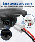 2Pcs Blower Motor Connector Harness For Toyota Tacoma 2005 2016 Replacement Plug Wire Harness Pigtail Kit With Heat Shrinks Connectors Direct Fit OEM Style, 2-pin close-up