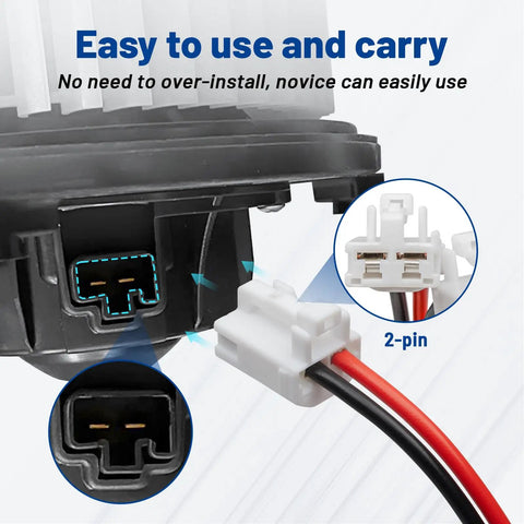2Pcs Blower Motor Connector Harness For Toyota Tacoma 2005 2016 Replacement Plug Wire Harness Pigtail Kit With Heat Shrinks Connectors Direct Fit OEM Style, 2-pin close-up