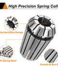 ER20 Spring Collet Chuck 10mm Precision Router Collets For CNC Engraving Milling Lathe Tools, 65Mn Spring Steel, close-up view