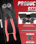 7-inch glass tile nippers with red soft-grip handles; heavy-duty wheeled mosaic pliers with 2 replacement blades and Allen wrench