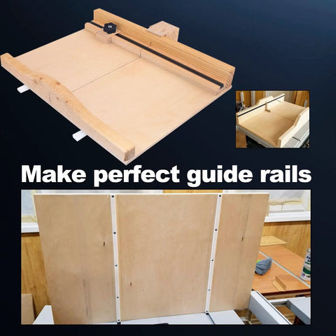 Table Saw Crosscut Sled Kit With Two Uhmw Miter Bars And Aluminum Tracks Pre Drilled Design Includes knob bolt for guide rails