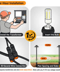 Diagram of installing Outdoor Brass Pathway Lights Built To Last With Solid Brass Construction For Low Voltage Landscape Lighting Wired 12V Walkway LED IP65 Waterproof Hat Top Bronze For Garden Yard Driveway G4 Bulb Not Included in four steps.
