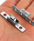 Pro Level 10 Pack Sliding Door Rollers With 10 mm Bore Bearing Kit For Window Track Guide Pulleys on a hand showing silver rollers.
