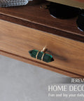 4 Pack Hexagonal Crystal Glass Knobs With Copper Wire Wrapped On Brass Base Green Gold Tone Cabinet Handles For Dresser Kitchen Modern Sparkle Hardware on wood drawer