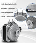 120V Shaded Pole Condenser Fan Motor For Refrigeration Equipment Evaporators, 1550 RPM, sleeve bearing with certification