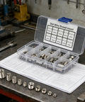 150-Piece 304 Stainless Steel Helical Thread Insert Kit For Metal Thread Repair, Assorted M3 To M12 Coil Inserts on workbench