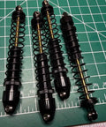 Four Pack Metal RC Shock Absorbers 70 80 90 100 110 120mm Damper Set for One Tenth RC Crawlers Including Axial SCX10 TRX4 D90 D110 RR10 CC01 Black 80mm Upgrade for Smoother Ride and Balanced Handling