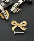 Brass Bowknot Drawer Pulls Set Three Pack For Dresser Wardrobe Cupboard And Bookcase Cabinet Hardware Easy Clean