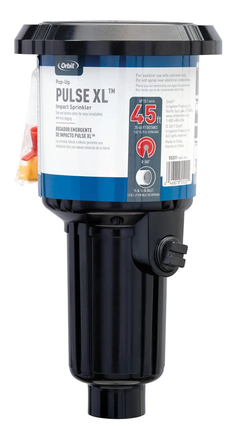 Pulse XL Pop-Up Impact Sprinkler Canister Mount For High-Pressure Mineral-Rich And Reclaimed Water No-Fuss Clog-Resistant