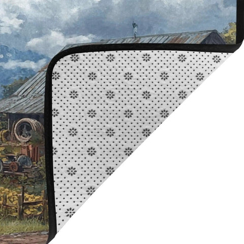 Farmhouse Tractor Area Rug 36x24 Inch Soft Non Slip Floor Mat For Living Room Doormat Large Modern Carpet design and backing