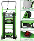 Heavy Duty Electric Stair Climber Hand Truck Dolly With Ropes, 880Lbs Capacity showing paint-coated panels and powerful motor.