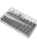 Pro Grade Gear 270 Pcs Watch Band Spring Pin Kit 0.8mm Stainless Steel Pins For 8mm To 25mm Straps in storage case