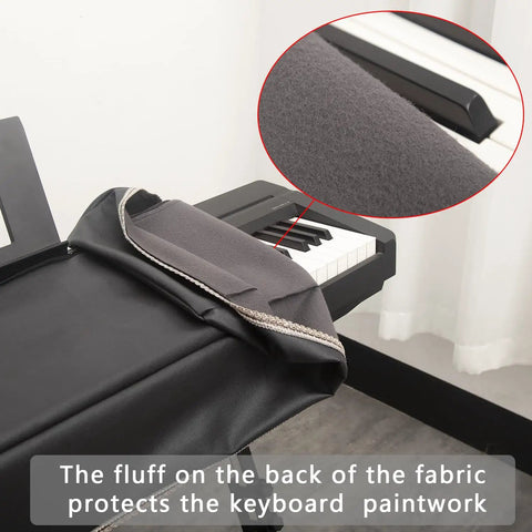 Premium Waterproof Dustproof 88 Key Keyboard Piano Cover For Digital Pianos with soft protective fabric detail