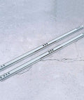 Two Pack Cold Rolled Steel Ball Bearing Drawer Slides, Heavy Duty 15 To 20 Kg Load Capacity, Galvanized Cabinet Hardware For Tool Cabinets, Kitchen Drawers, And Garage Storage, pair on surface