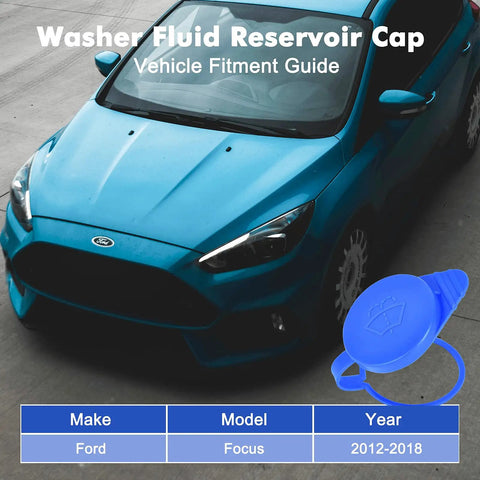 Direct Fit Windshield Washer Fluid Cap Replacement Fits Ford Focus 2012 2013 2014 2015 2016 2017 2018 Ford Transit Wiper Fluid Tank Cover